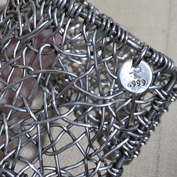 PL DESIGNER .999 SILVER CUFF BRACELET 32.26 Grams - Picture 3 of 5